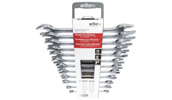 Wiha double open-end spanner set