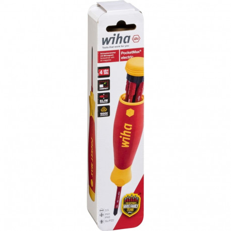 Wiha screwdriver with bit magazine PocketMax electric
