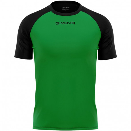 Koszulka Givova Capo MC MAC03 1310 zielono-czarna 2XS