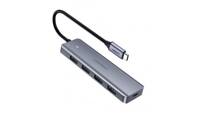 [RETURNED ITEM] Ugreen USB Type C HUB - 4x USB 3.2 Gen 1 with USB-C power port gray (CM219 70336)
