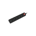 Lanberg PS1 power strip 5 sockets 3 m black (PS1-05E-0300-BK)
