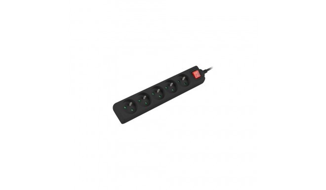 Lanberg PS1 power strip 5 sockets 3 m black (PS1-05E-0300-BK)