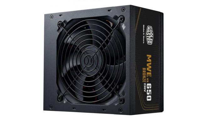 Cooler Master MWE Bronze 650 V3 230V toiteplokk 650 W 24-pin ATX must