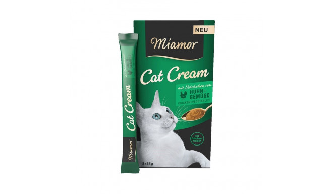 Cat Treats - MIAMOR Cat Cream Chicken with Vegetables 5x15g Gluten-Free