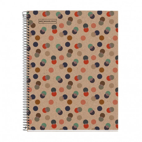 Kaustik A4 80l 5x5 ruut spiraal 4-ne augustus ECOCONFETTI Miquelrius