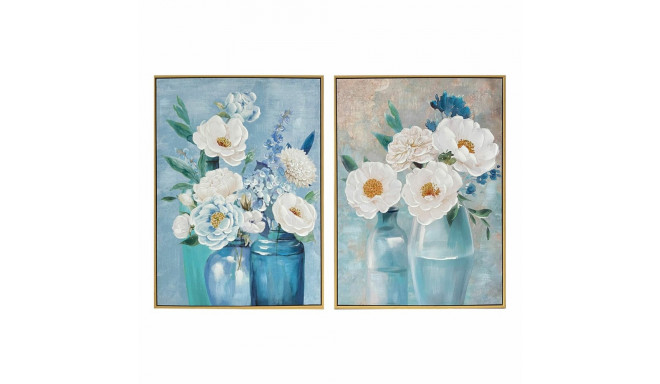 Kangas DKD Home Decor 60 x 3,5 x 80 cm Vaas Shabby Chic (2 Ühikut)