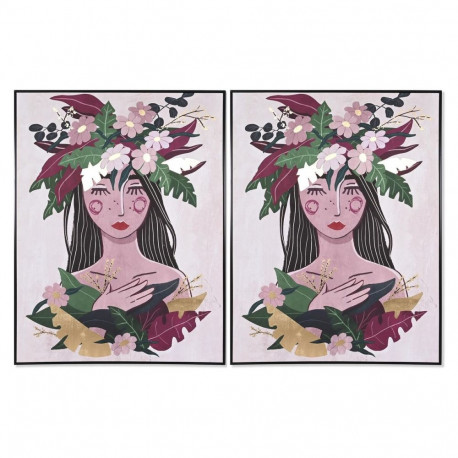 Maal DKD Home Decor 103 x 4,5 x 143 cm Kwiaty Skandinaavia (2 Ühikut)