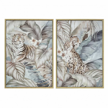 Maal DKD Home Decor Troopiline Džungel (2 Ühikut)