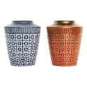 Vase DKD Home Decor 8424001822065 Blue Red Resin Golden Oriental 17 x 17 x 20 cm (2 Units) Vase DKD Home Decor 8424001822065 Blue Red Resin Golden Oriental 17 x 17 x 20 cm (2 Units)