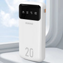 Dudao capacious powerbank with 3 built-in cables 20000mAh USB Type C + micro USB + Lightning white (