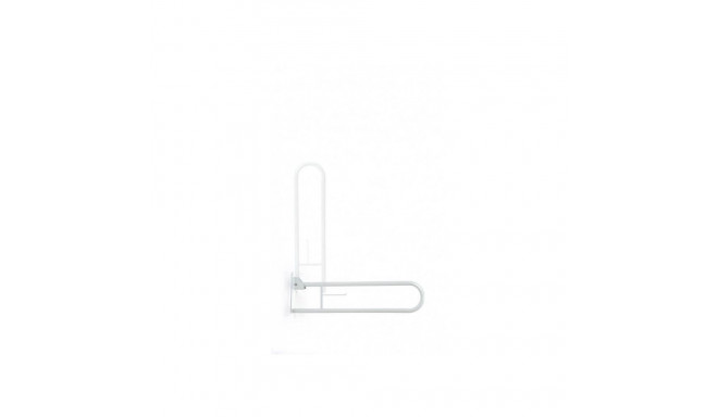 Bathroom Handrail - White Hinged Handle