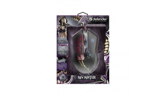 Computer Mouse - Defender Gm-933 7200dpi 6p RGB
