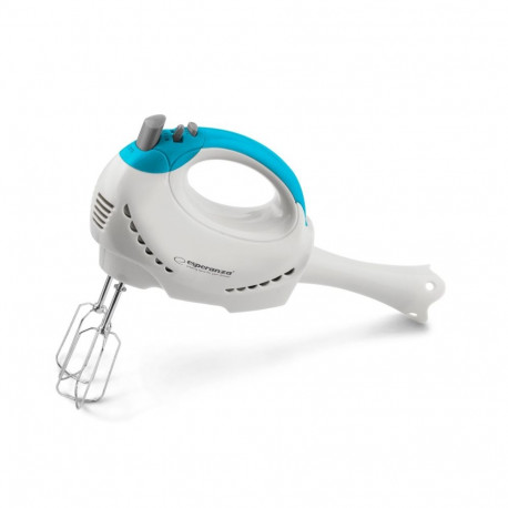 Hand Mixer - Esperanza EKM010 300W Variable Speed Turbo Light Blue, White