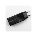 Power Charger - Qoltec 52382 GaN 100W PD USB Type-C & A Black