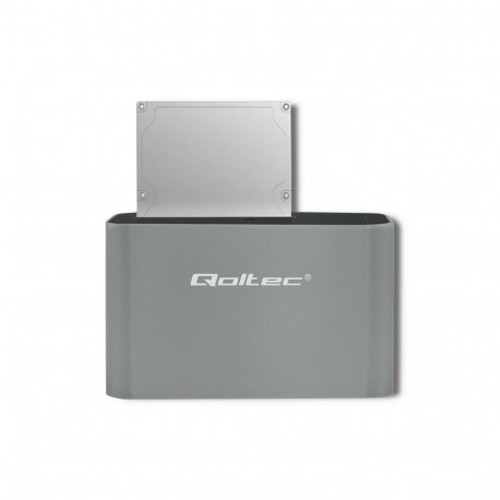 Docking Station - Qoltec 5315 SATA USB 3.0 for 2.5"/3.5" Drives Silver