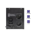 Uninterruptible Power Supply (ups) - Qoltec 1.5kva 900w, Black