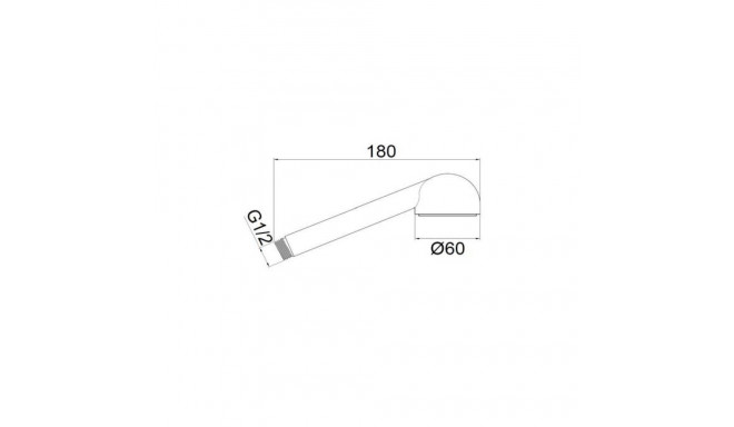 HANDSHOWER DISFLEXTANIT D260C 60MM