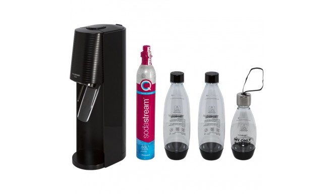 SodaStream Soda Maker Terra Promopack QC black Schwarz incl 3 bottles (1012813491)