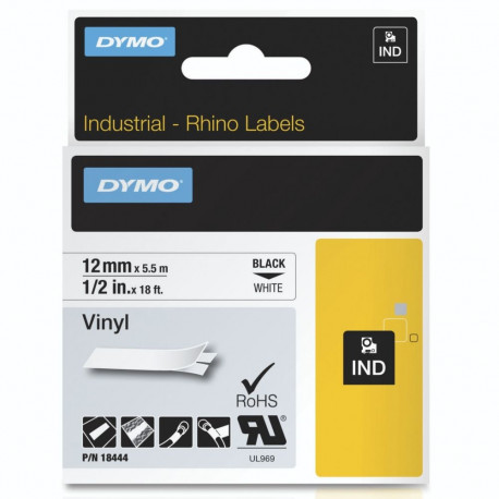 Dymo Schriftband (18444) Black White (S0718600)