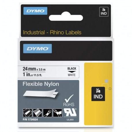 Dymo Rhino Nylon Black White (1734524)