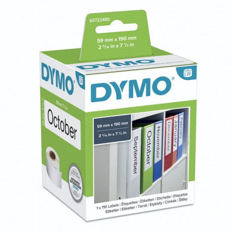 Dymo Label 99019 Black Schwarz White (S0722480)