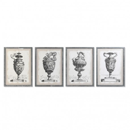 Maal DKD Home Decor Vaas 50 x 2 x 70 cm Neoklassikaline (4 Tükid, osad)