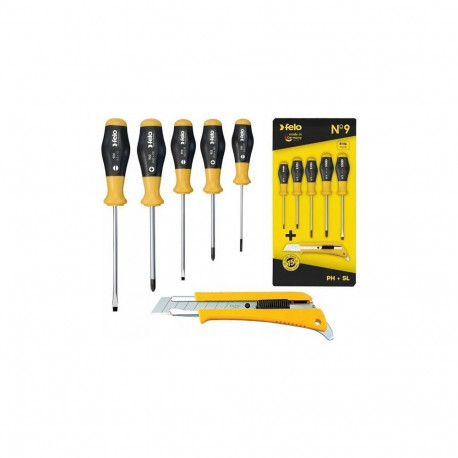 Felo Set of 5 screwdrivers + OLFA cutter (FL90095258)