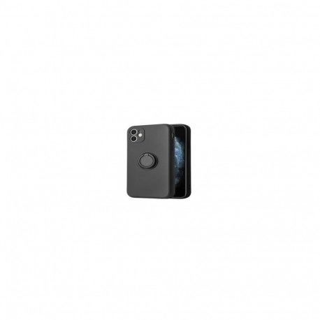 iLike kaitseümbris Apple iPhone 12 Pro Max Silicone Case Ring, must