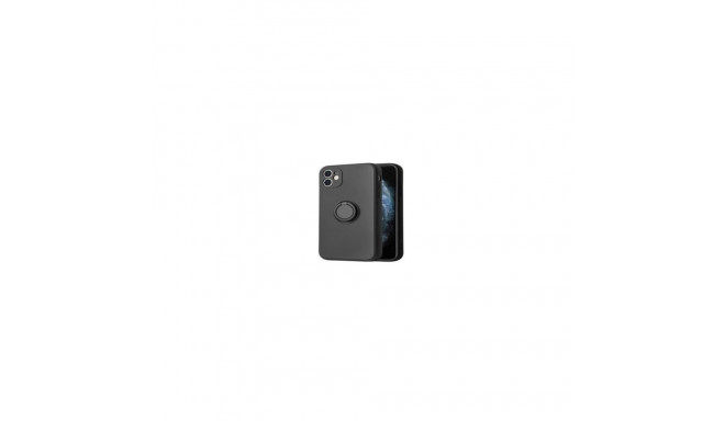 iLike kaitseümbris Apple iPhone 12 Pro Max Silicone Case Ring, must