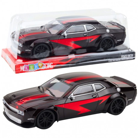 sportauto läikiv kere must punased triibud