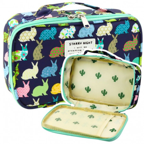 koolipinal korraldaja kosmeetikakott lisatasku tumesinine 22,5cm