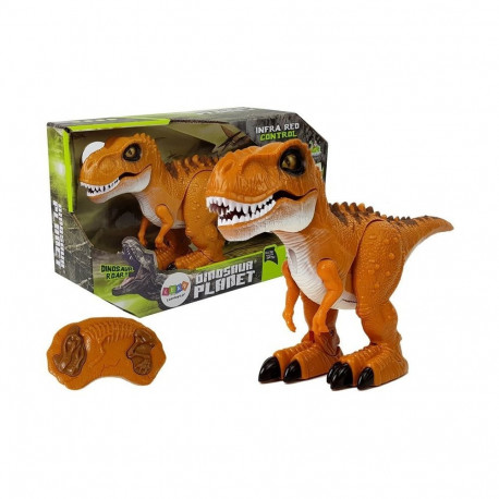 Dinozaur Zdalnie Sterowany R/C Brąz Dźwięk Światło Tyranozaur
