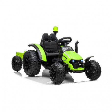 Akuga traktor haagisega HZB-200 LED-tuled MP3, roheline