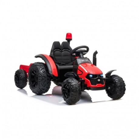 Akuga traktor haagisega HZB-200 punane