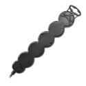 5-kordne pikendusjuhe 2P+Z (Schuko), 1,5m H05VV-F 3x1,5mm2, Imax=16A, lame pistik, must