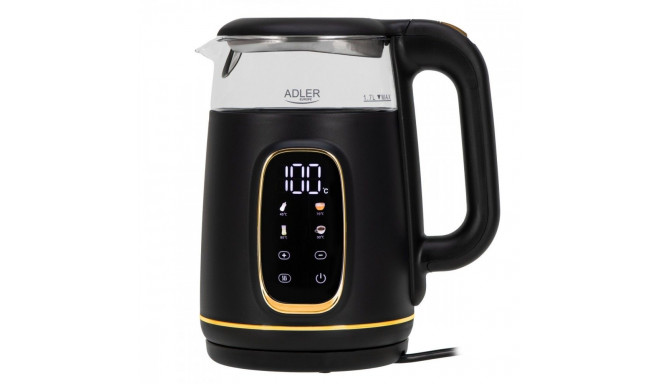 Kettle 1.7 l LED display, temperature control AD 1305 black gold