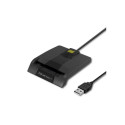 Card Reader - Qoltec 50634 Intelligent Smart ID Chip USB Type-C 1.00m Cable