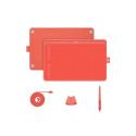 Graphic Tablet - HUION HS611 5080 lpi 258.4 x 161.5 mm Wireless Pen 8192 Levels Red