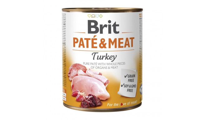 Wet Dog Food - BRIT Paté & Meat With Turkey 800g