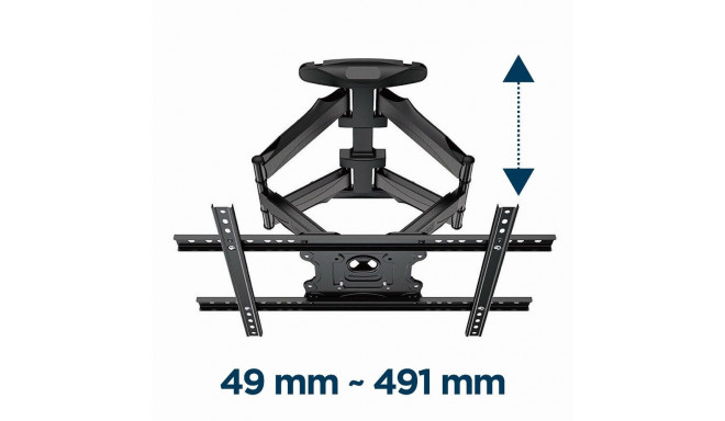 TV Mount - Gembird WM-75ST-01 32"-75" 45.5kg Tilt -5° to 8° Swivel 50° Black