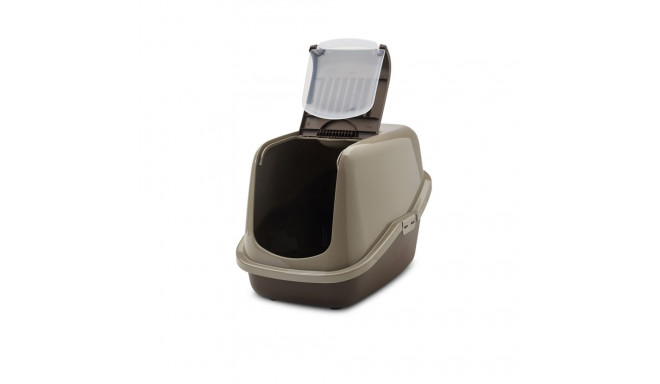 Cat Litter Box - SAVIC Nestor Covered - 56x39x38.5 cm - 1 kg - Grey-Brown