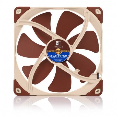 Case Fan - Noctua NF-A14 14cm 1500 RPM 140.2 m³/h 24.6 dB Beige, Brown