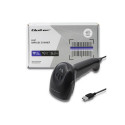 Barcode Scanner - Qoltec 50866 Laser, Black