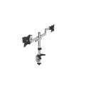 Dual Monitor Stand - Maclean MC-714 13-27" Aluminum Black