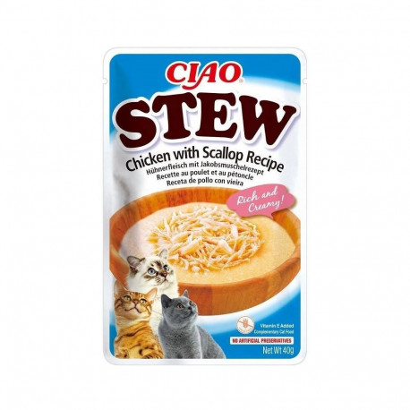 Cat Treat - INABA Ciao Stew Chicken & Scallop 40g Gluten-free, Sugar-free