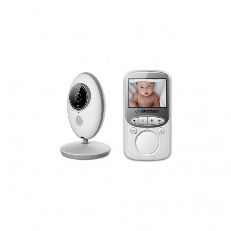 Video Baby Monitor - Esperanza EHM003 2.4" LCD, 50m Range, Night Vision, White
