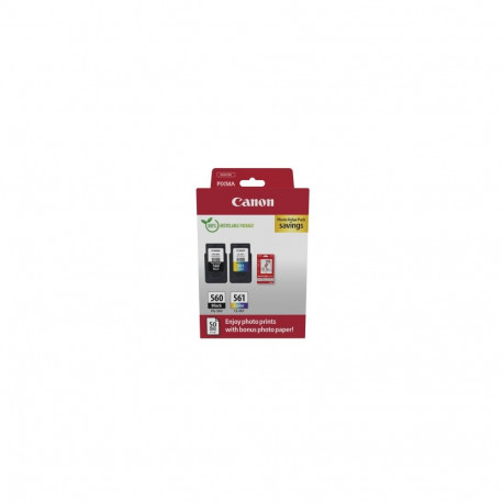 Canon CRG PG-560/CL-561 + Photo Paper Value Pack (3713C008) Ink Cartridge Multipack, BK/CMY
