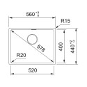 SINK MARIS MRG210/110-52 125.0683.101 pealepandav