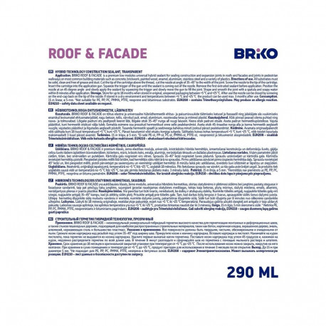 BRIKO ROOF / FACADE läbipaistev 290 ml