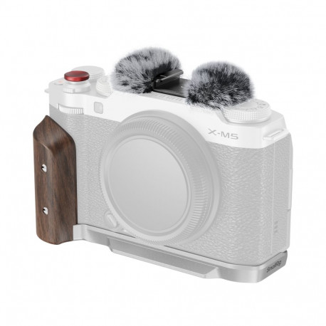 SmallRig 5261 L-Shape Mount Plate with Wooden Handle for FUJIFILM X-M5 Sliver